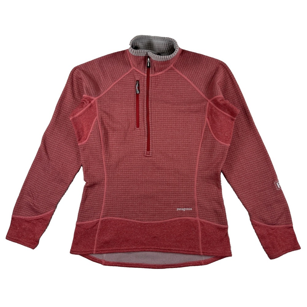 Patagonia R1 Flash Pullover 1/2 Zip Women's Medium Pink Grid Regulator